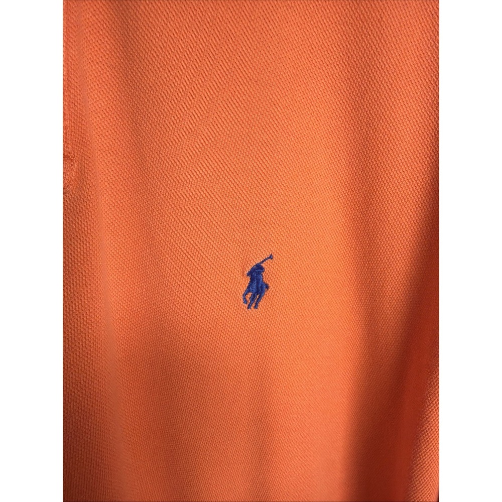Polo by Ralph Lauren Polo Shirt Size Large Orange with Blue Pony Logo SS Golf - Picture 3 of 6